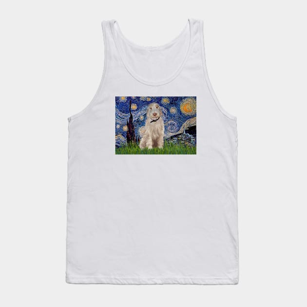 Italian Spinone in Adapted Starry Night (by Van Gogh) Tank Top by Dogs Galore and More